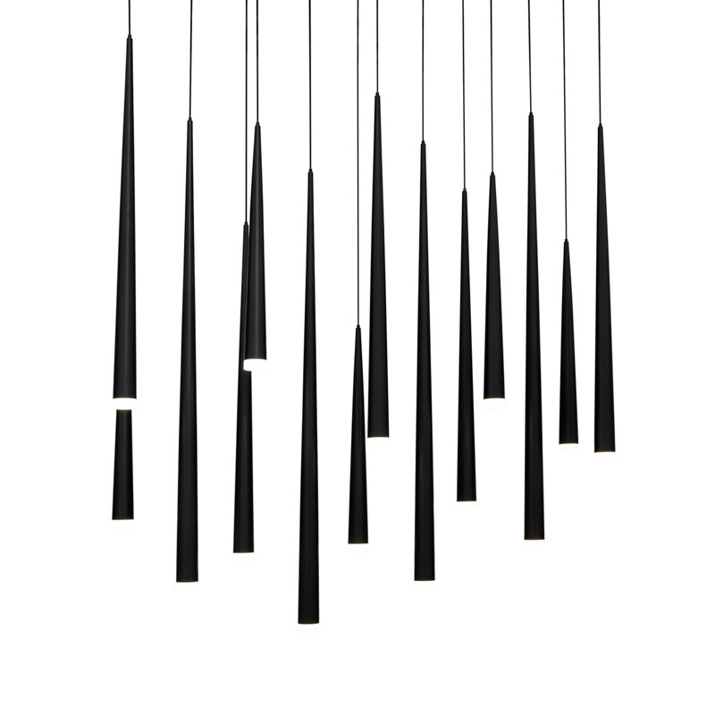 Cascade 14 - Light LED Pendant, Black