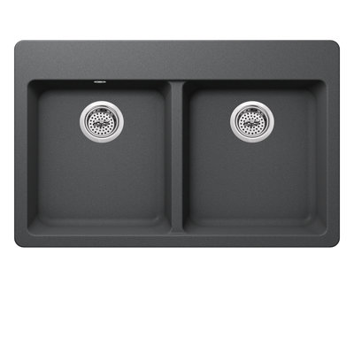 33'' L Double Bowl Quartz Kitchen Sink