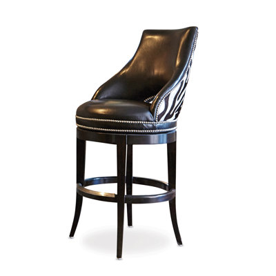 Zebrano Swivel Bar & Counter Stool
