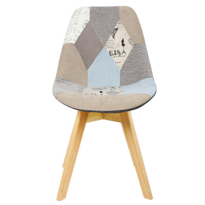 Avoca Linen Upholstered Side Chair in Multicoloured