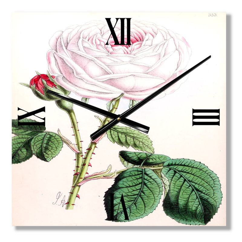 Horloge murale fleur, Moyen