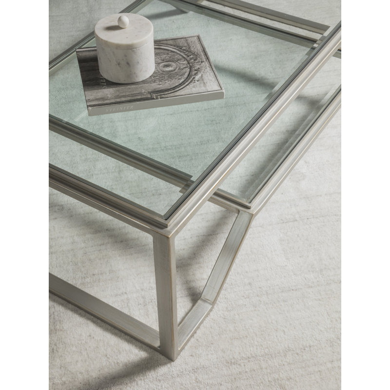 Table basse en métal Byron Designs, Argent clair