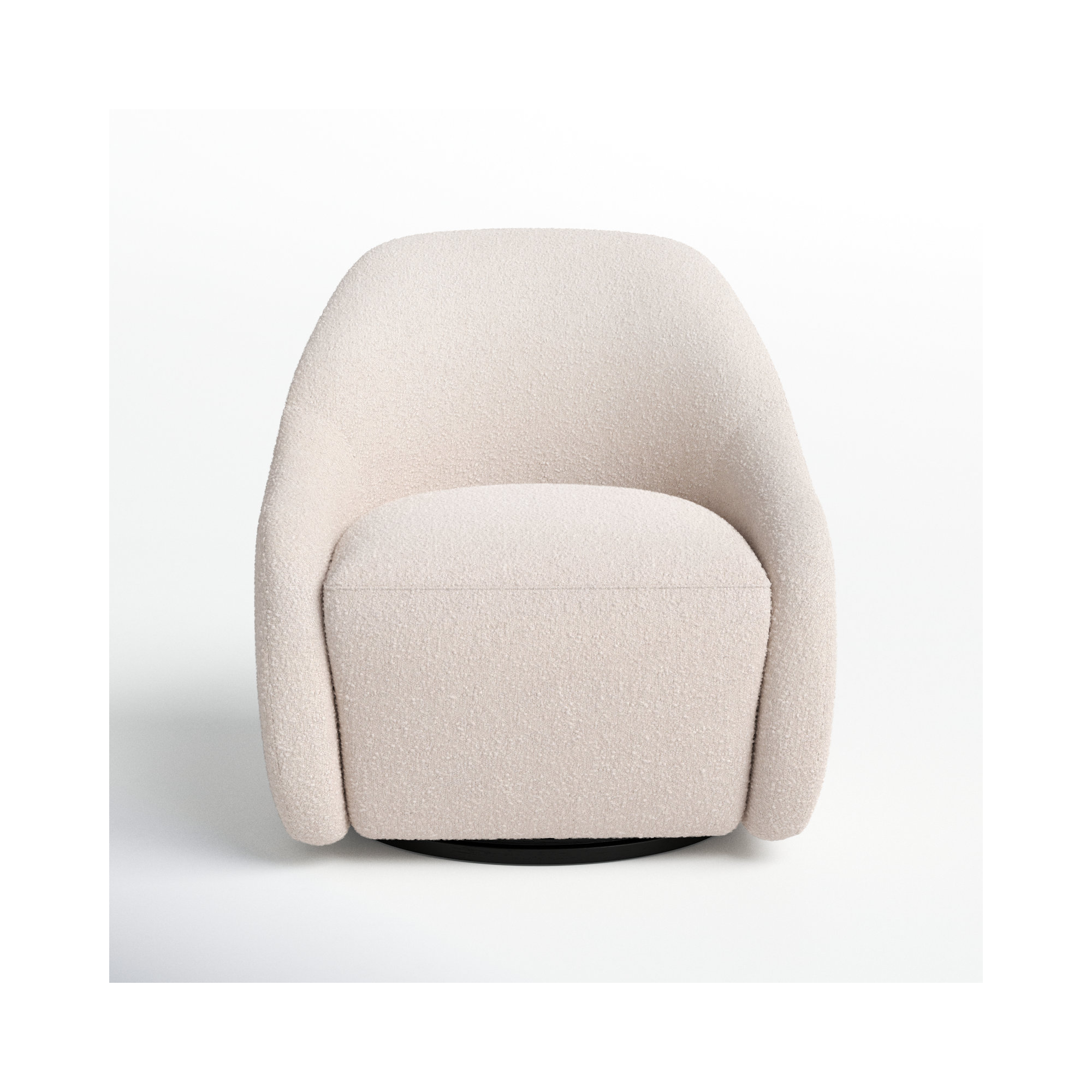 Fiera Upholstered Swivel Barrel Chair, Knoll Sand