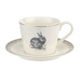 Spode Meadow Lane Teacup & Saucer Lilac 8 Oz