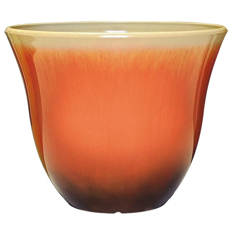 Ayaah Pot Planter, Copper, 10.5" H x 13" W x 13" D