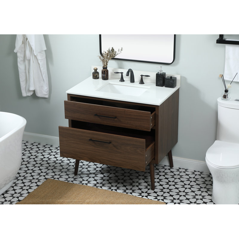 Ensemble de meuble-lavabo simple 36 po Steinfeldt, Noyer