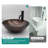 Bathroom Artistic Tempered Glass Vessel Bathroom Sink With Black Faucet And Pop-Up Drain-123626427