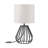 12.6'' Small Table Lamp With Metal Cage & Linen Lampshade-692492392