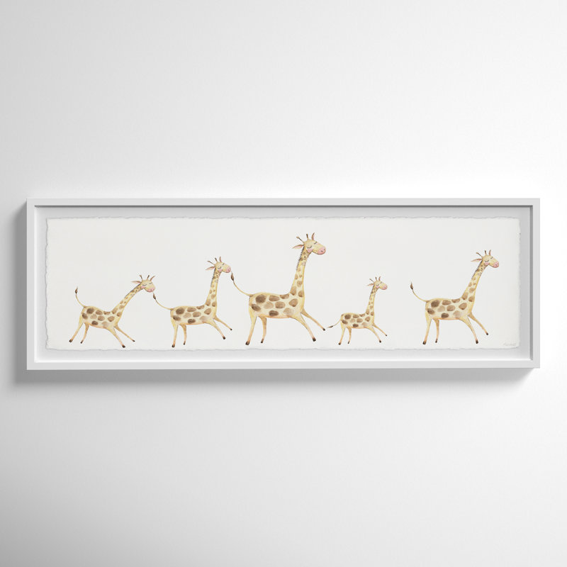Knaack Giraffe, reproduction encadrée, H 15 po x l 45 po x P 1,5 po