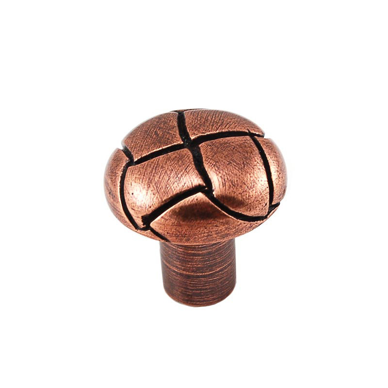 Equestre Mushroom Knob, Antique Copper, 1" H x 1" W x 1.125" D