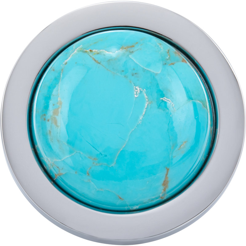 Firesky Diameter Knob, Mohave Turquoise, Polished Chrome