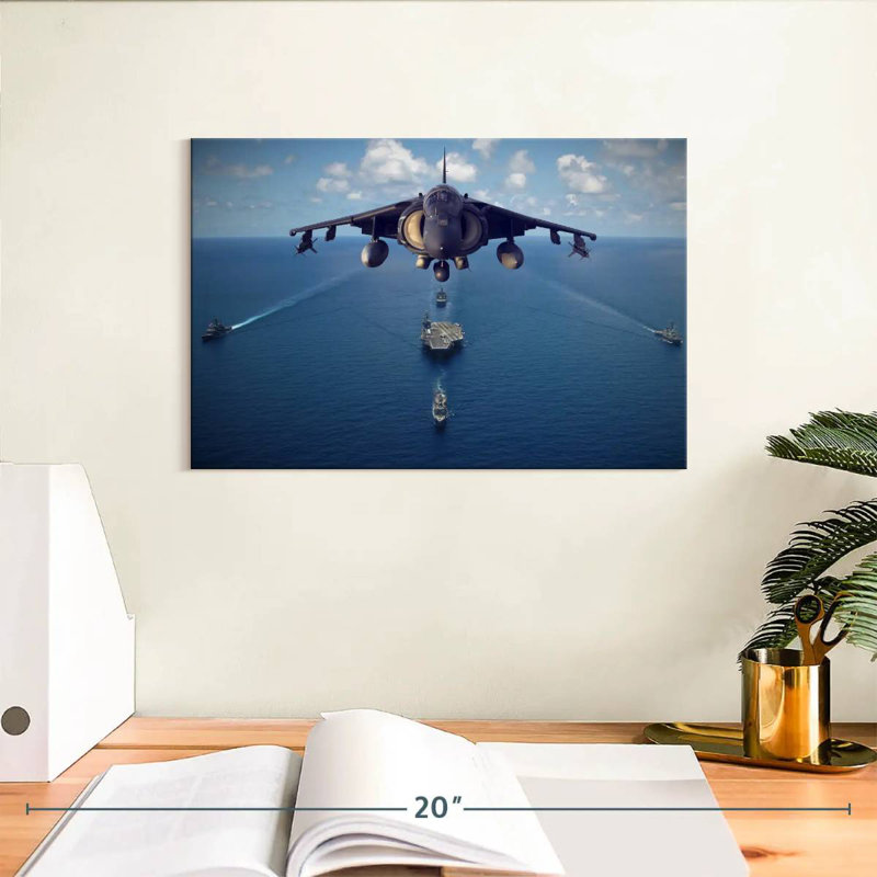 Navires et jet militaire Mait, H 8 po x l 12 po