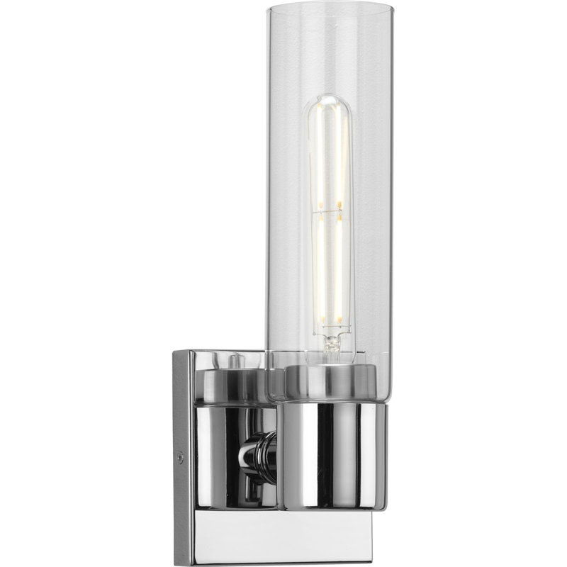 Steel Armed Sconce, Polished Chrome