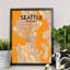Seattle City Map - No Frame Print-1231814045