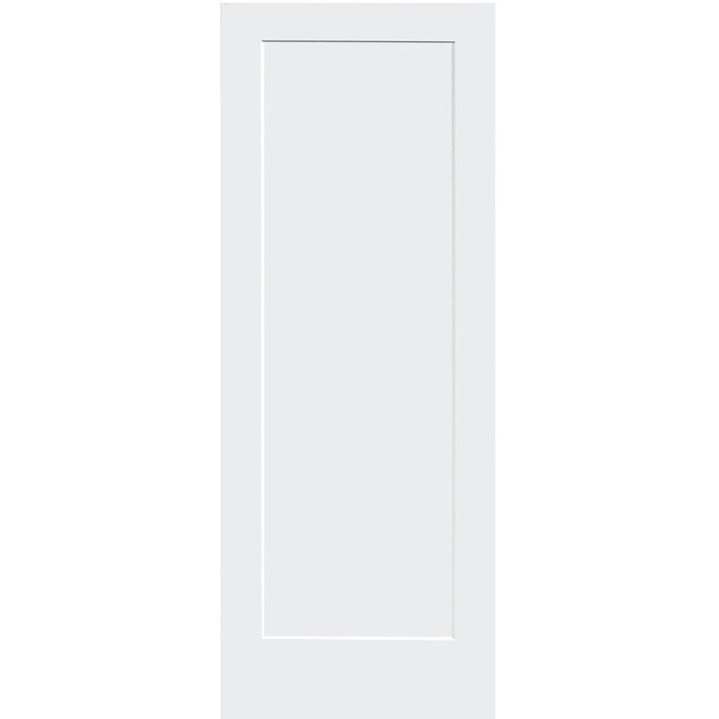 Primed White Solid Wood Shaker Panel Door 32" x 80"