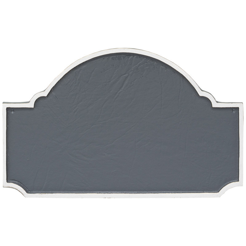 Plaque d’adresse murale sur 1 ligne fitzgerald, Gris / Blanc, Oui