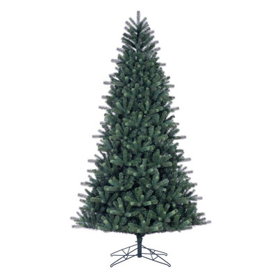 Vermont Spruce Artificial UnLit Christmas Tree with 2911 Realistic Blend of PE/PVC Tips, Metal Hinged Branches, Folding Metal Tree Stand