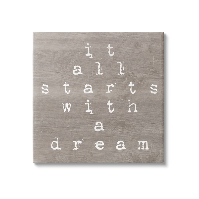 Rustic Gray Wood Inspirational Canvas Wall Art, 17" x 17"