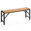 Table de salle à manger d'extérieur rectangulaire en bois d'acacia avec trou pour parasol, 130 cm (51 po).