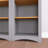 72"H Grey Wood Two-Tone Storage Cabinet Bookcases With With Adjustable Shelves-911286140