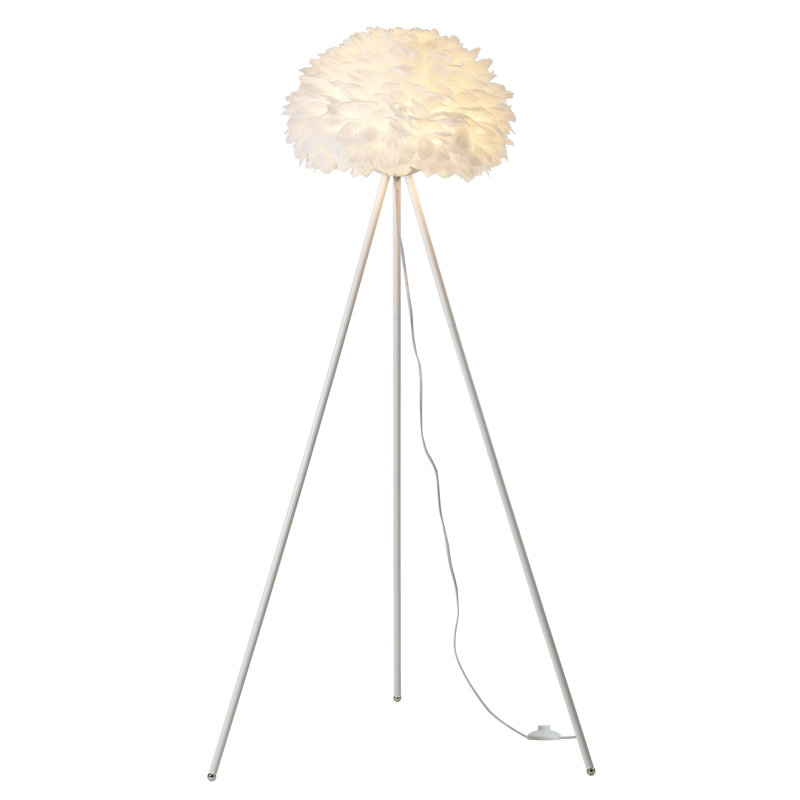55'' Tripod Floor Lamp, White
