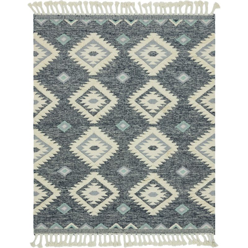 Shriver Performance Wool Geometric Indoor Rug, Rectangle 8' x 10'