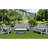 Hips All Patio With Cushion, White/Grey, Heat-Treated Wood Grain White All-Weather Lightweight & Easy To Move