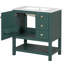Meuble-lavabo 30 po style transitionnel avec lavabo en céramique-125754408