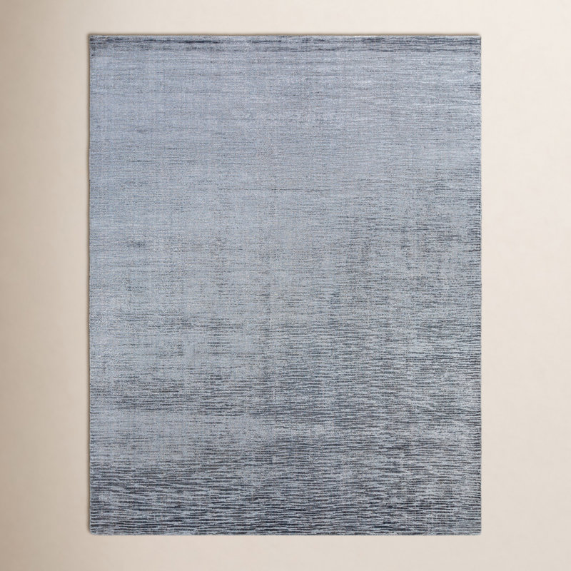 Elba Handmade Charcoal/Gray Area Rug, Rectangle 2' x 3'