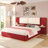 Upholstered Platform Bed with Panel-334323909-334323912