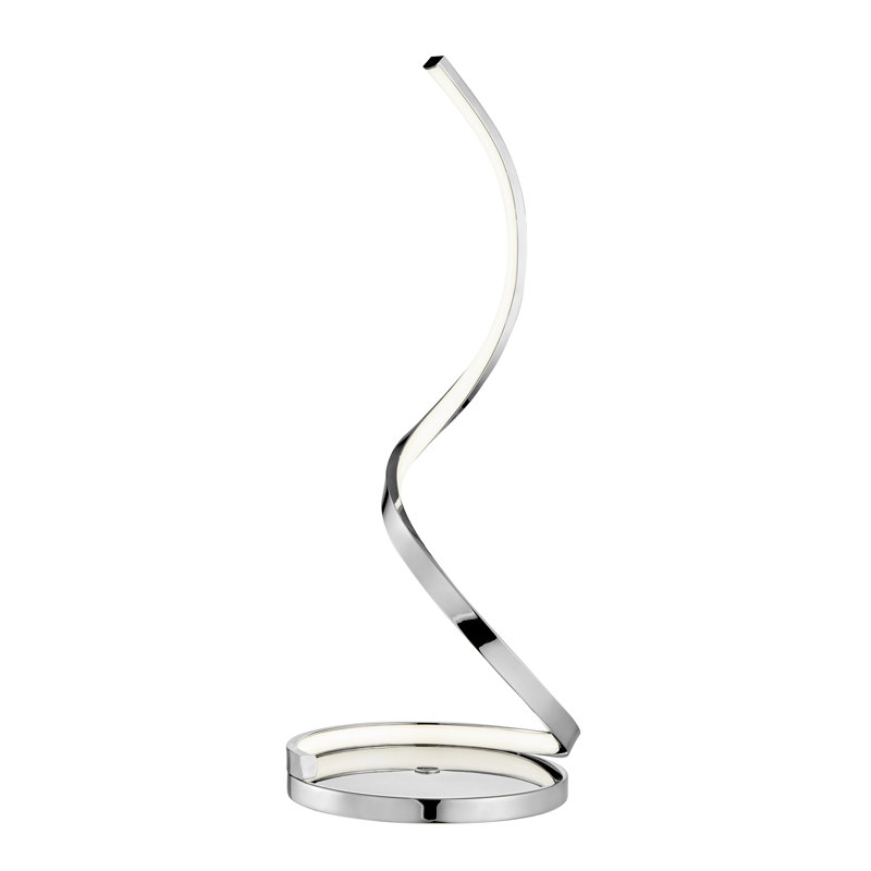 Taquan 31" Integrated LED Novelty Table Lamp, Chrome, Dimmable