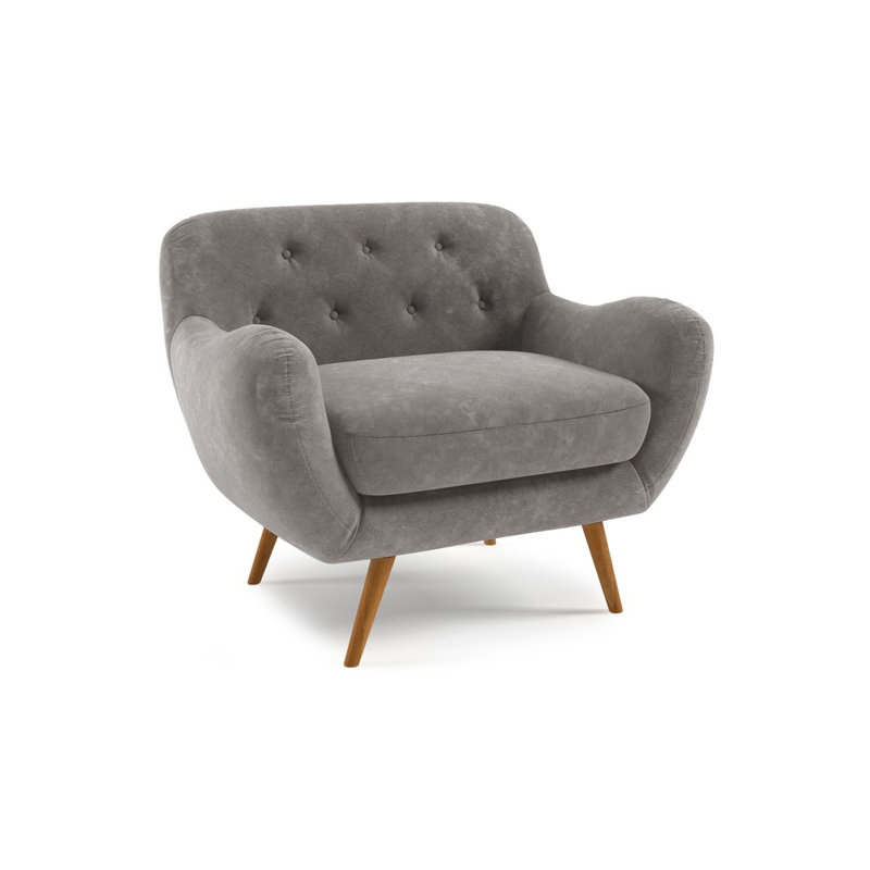 Jefferson Upholstered Armchair, Grey