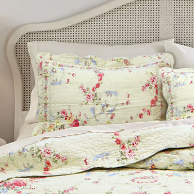 Rose Romance Cotton Pillow Sham