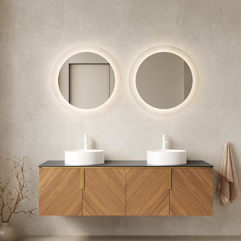 Meuble-lavabo mural 60 po avec lavabo en céramique