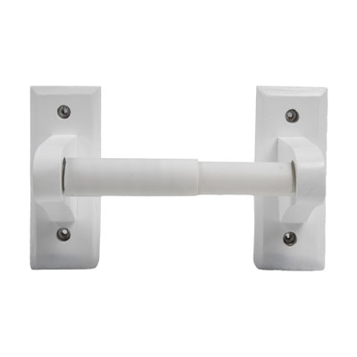 Porte-papier hygiénique mural blanc en bois Dalton, compatible avec Mega Rolls
