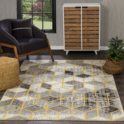 Villani Rectangle Geometric Area Rug