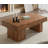 Farmhouse Solid Wood Coffee Table with Thick Top, Rectangular Rustic Center Table for Living Room