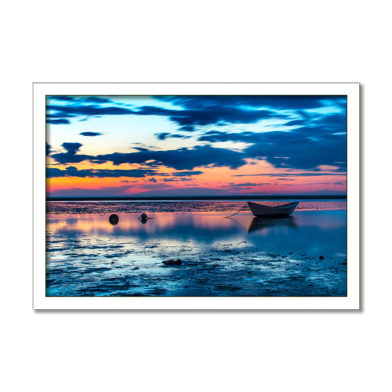 Cape Cod Dory Sunset par Wayne Collamore - photographie de cadre, L 14 po x H 11 po x P 1 po
