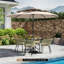 Parasol de patio solaire 10 pi avec 32 lumières DEL à 3 niveaux d'ajustement de l'inclinaison du dessus ventilé beige-801259628