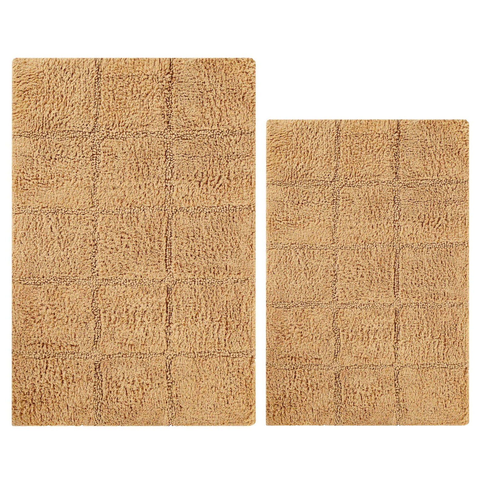 Checkered Cotton Bath Rug, Checkers Toast