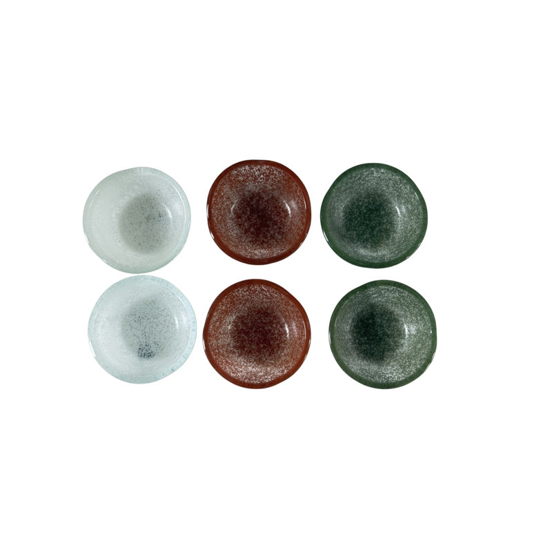 Glass Pinch Pots, Christmas