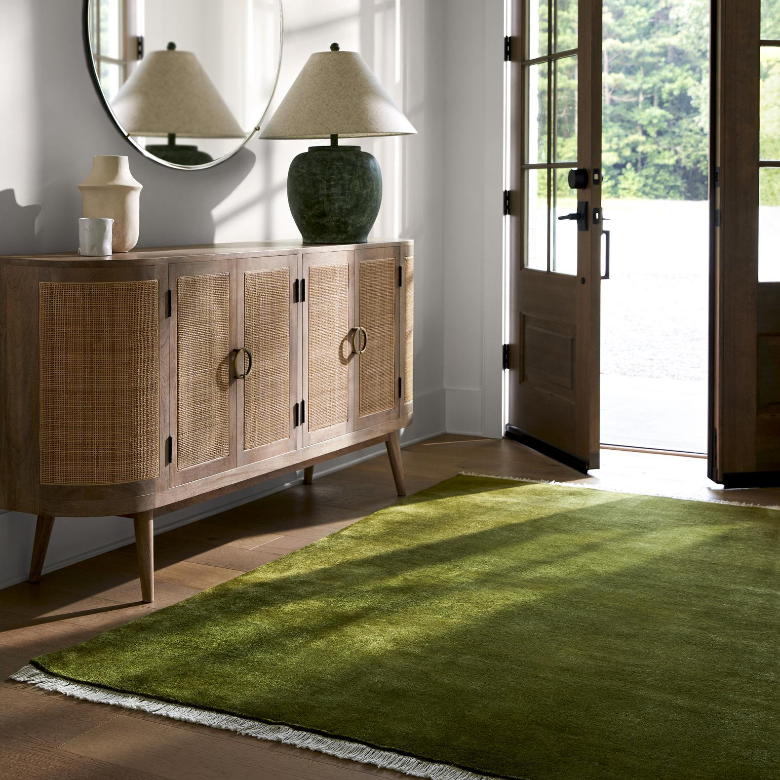 Clio Wool Area Rug, Rectangle 4' x 6'
