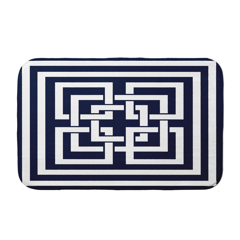 Tapis de bain Elise, l 17 po x L 24 po, Bleu marine