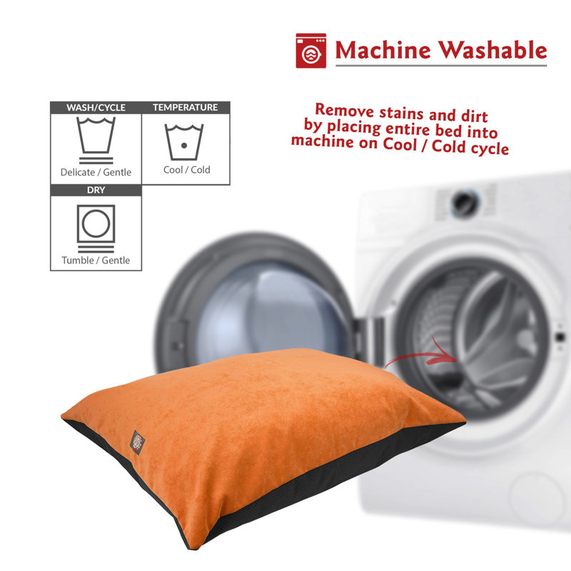 Coussin pour chien Villa Majestic, Orange, Grand (l 46 po x P 35 po x H 4 po)