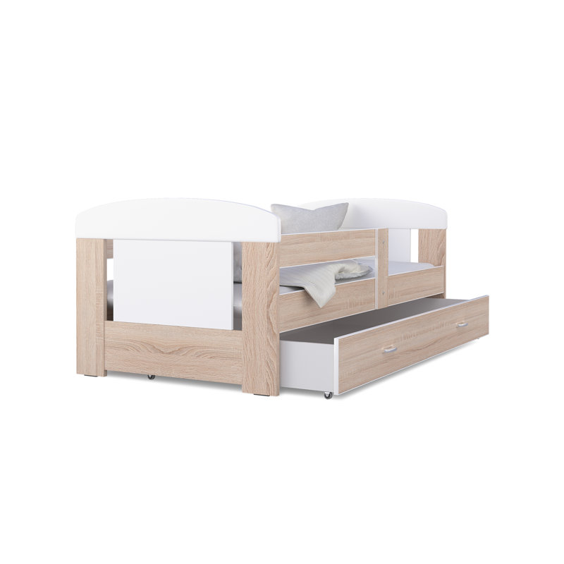 Pierre Cabin Bed with Storage Included, European Toddler (80 x 160cm), Oak