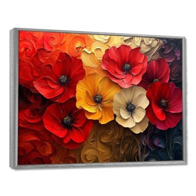 Crimson Serenity Of Vibrant Red Poppies I - Art mural coquelicots