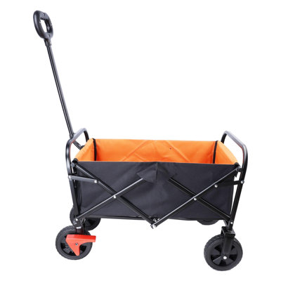 Steel Frame Foldable Camping Trolley with Brake
