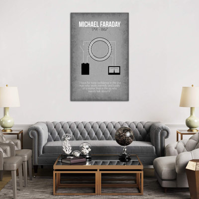 Michael Faraday - Wrapped Canvas Print