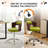 Ring-Shaped Wooden Back Office Chair With Foot Spikes And Wheels-1265467728