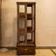 Bibliothèque rotative en bois massif Nut-Brown